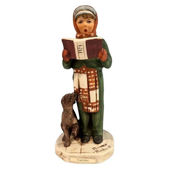 Norman Rockwell Christmas Carroler Vintage Saturday Evening Post Japan NR3 - Picture 1 of 12